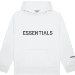 Fear of God Essentials PullOver Hoodie Applique Logo White